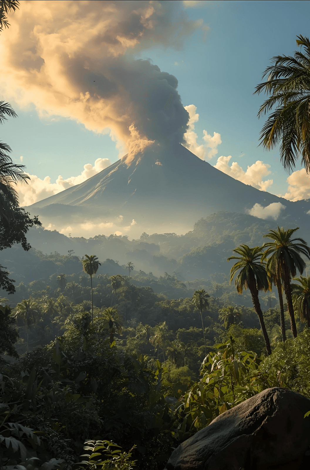 World of Tethys volcanic mountain landscape
